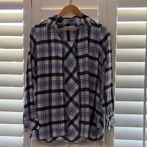Robert Ellis Studio City Blue Plaid Button-Up Shirt